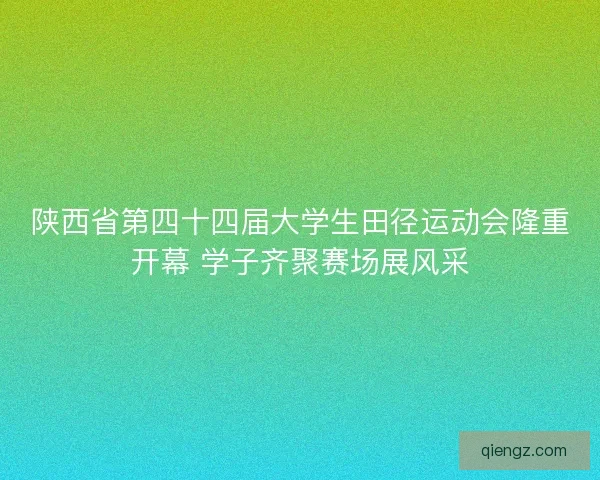 陕西省第四十四届大学生田径运动会隆重开幕 学子齐聚赛场展风采